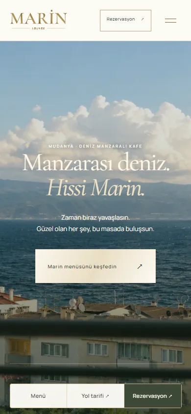 Marin Lounge Mudanya mobil görünümü