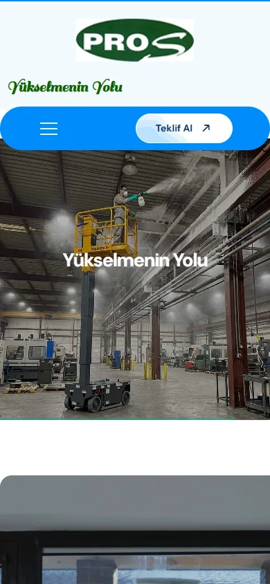 PRO-S mobil görünümü